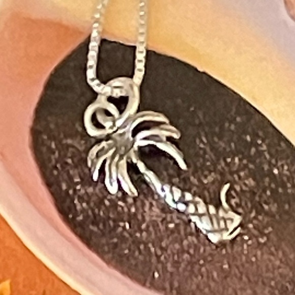 Italian 925 Silver 8” AGI chain with palm tree charm - NEW!!! - Picture 3 of 8